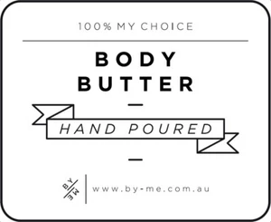 SMALL Body Butter Decal - White (removable/ reusable/ waterproof label) - Foto 1 di 3