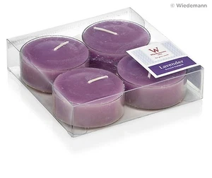 4 velas perfumadas Maxi Tealight "Lavanda" Ø57 mm velas Wiedemann Deggendorf - Imagen 1 de 1