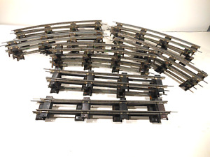 American Flyer S Train TRACK—21 pieces: 5 straight, 16 curved, all with pins.