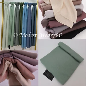 Bufanda de bambú modal tejida hiyab Shayla chal pañuelo musulmán 180x70 cm 33 colores - Imagen 1 de 36