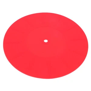 Vinyl Record Player Pad Disc Cover Red Record Mat Turntable Platter Mat - Picture 1 of 12