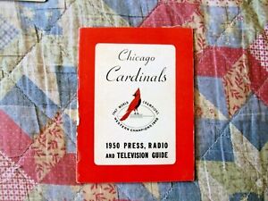 1950 CHICAGO CARDINALS MEDIA GUIDE Yearbook Press Book Program St Louis Arizona