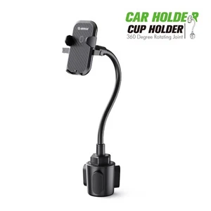 Esoulk Cup Holder Mount 11 Inch Flexible Gooseneck, Universal Phone Mount - Picture 1 of 8