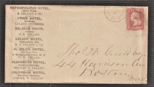 Saratoga Springs NY 3c #94 Hotel Billboard Advt Illust 2 sided cover (i31) - Picture 1 of 2