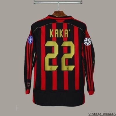 Camisa vintage retrô manga longa KAKA' #22 AC Milan 2006/2007 GG - Imagem 1 de 4