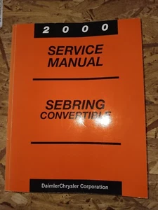 2000 Chrysler Sebring Convertable Factory Service Shop Manual Repair Manual - Picture 1 of 1