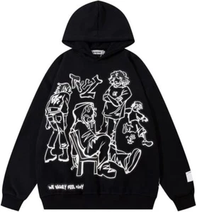 Y2k Hoodie for Women Men Fashion Carton Hoodie Retro Vintage Casual Hip Hop Long - Picture 1 of 3