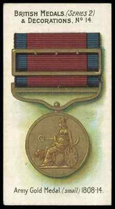 Taddy - 'British Medals & Decorations (S2)' (c1905) - Army Gold Medal (Small)... - Picture 1 of 2