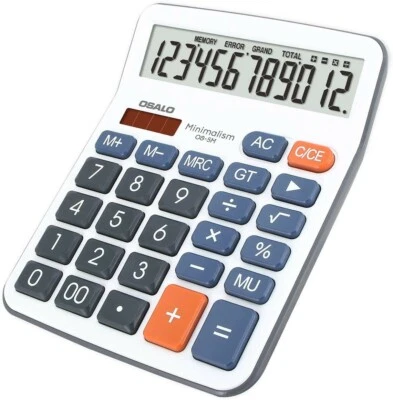 OSALO [OS-5M] 12 Digit Extra Large Display Desktop Calculator [BRAND NEW]