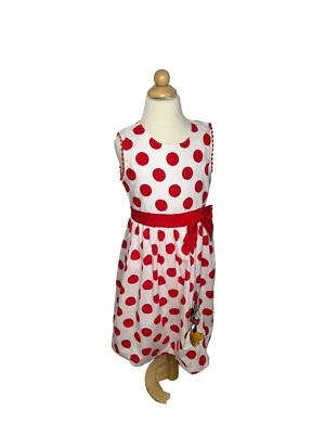 Vestido a Lunares Minnie Mouse Parques Disney Niñas Talla Lg Aplique Espejo Foto 1 de 4