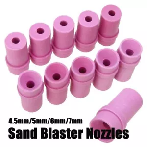 Ceramic Sand Blaster Nozzles 4.5mm/5mm/6mm/7mm Pneumatic Sandblasting Tips - Zdjęcie 1 z 9
