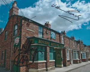William Roach Rob Mallard +1 Foto 8x10 Firmada a Mano, Autógrafo Coronation Street - Imagen 1 de 2