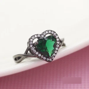 925 Black Gold Plated MAN/Women Fashion jewelry Rings Wholesale J005 - Picture 1 of 9