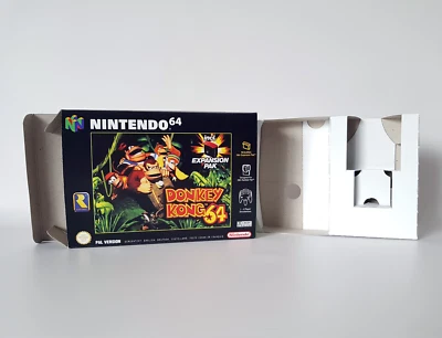 Donkey Kong 64 Nintendo 64 N64 caja de repuesto vacía hecha a mano y bandeja de expansión - Imagen 1 de 4