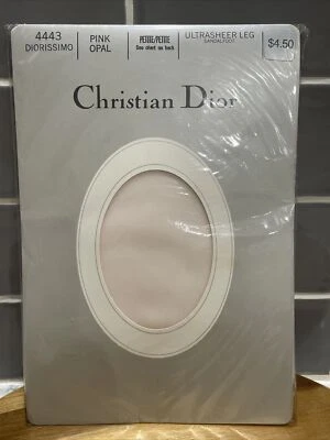 Vintage Christian Dior Pantyhose Pink Opal Petite Diorissimo 4443 Ultra Sheer - Image 1 of 4