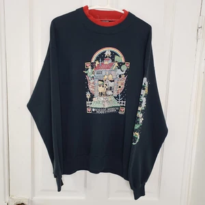 Vintage Arche Noah christliche Bibel Oma Rundhalsausschnitt Sweatshirt Erwachsene L XL schwarz - Bild 1 von 5