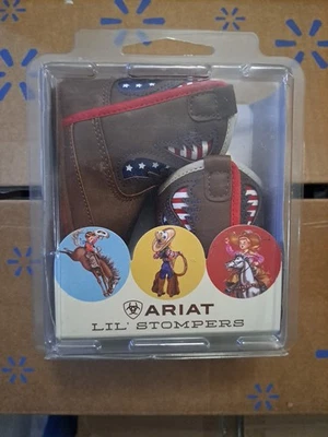 BOTA VAQUERA ARIAT LIL STOMPERS NIÑOS EE. UU. TALLA 3 NUEVA EN CAJA. Regalos niño pequeño Foto 1 de 4