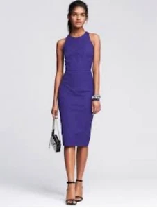 Banana Republic Sloan Racerback-Kleid in Violett Royal Neu mit Etikett $ 150 Damengröße 6 - Bild 1 von 10