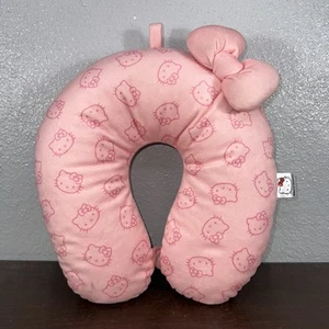 Hello Kitty Pink Plush With Bow Tie Neck Pillow For Travel Snario 2023 - Picture 1 of 4