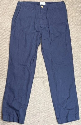 Wythe Men's Blue 5 Pocket Deck Khaki Hand Made Pants Size 32 - Image 1 of 4