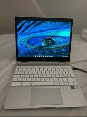 HP Chromebook x360 RAM 4 GB silver and white used  - Immagine 1 di 4
