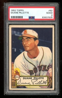 1952 Topps #82 Duane Pillette PSA 2 - Image 1 of 2