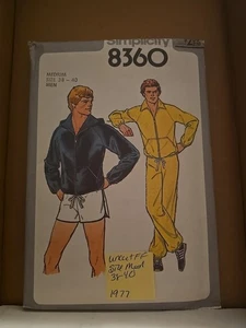 Vintage Men's Jacket, Pants, Shorts Simplicity Sewing Pattern #8360 Size M 38-40 - Picture 1 of 2