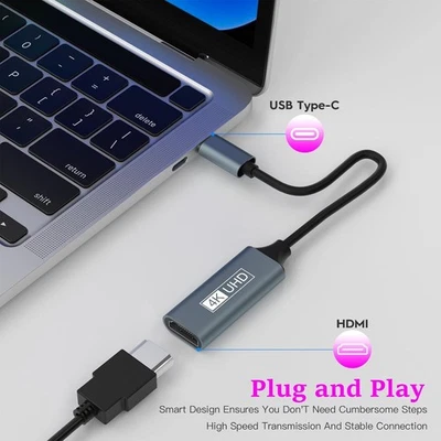 Adattatore  USB C HDMI 4K ,Compatibile Thunderbolt 3/4 per MacBook Pro - Immagine 1 di 4