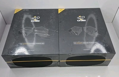 Crep Protect Crates Sneaker Storage Box 2 SEALED BOXES, Total 4 STORAGE BOXES  - Image 1 of 4