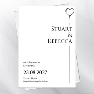 Personalised Save the Date Cards – Pack of 10 – A6 with Free Envelopes S9 - Picture 1 of 2