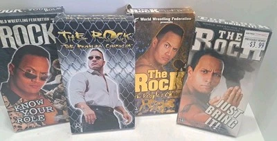 WWF The Rock Know Your Role People's Champion Just Bring It Wrestling VHS 4 Lot  - Image 1 of 4