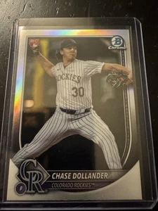 2025 Bowman Chrome Red Rookie Logo #62 Chase Dollander RC - Bild 1 von 2