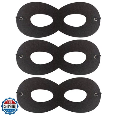 CHILTINA Superhero Mask, Black Felt Eye Mask, Half Masks with Adjustable Elas - Image 1 of 4