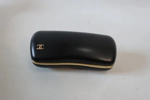Womens Chanel Black Interlocked CC Hardshell Eyeglass Sunglass Case - Picture 1 of 5