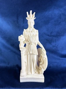 Athena Parthenos Greek Goddess Statue - Alabaster Resin 10” Mythology READ - Picture 1 of 17