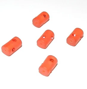 APL344 Hyacinth Orange Swarovski Crystal & Red Resin 10mm Round Tube Beads 5pc - Picture 1 of 1