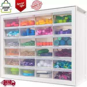 USA 24 Storage Drawer Organizer, Craft Cabinet Storage, Craft Organizers Small - Picture 1 of 24