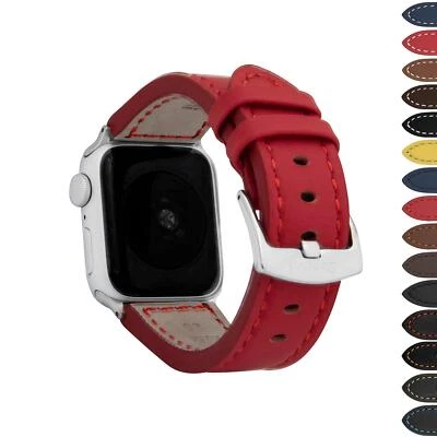 BANDINI Mens Racer for Apple Watch Leather Band Series 9 8 7 6 5 3 Ultra 49 45 44 42 41