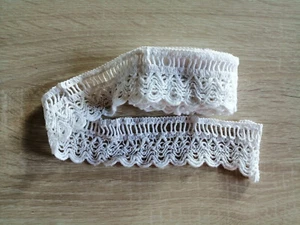 Dentelle coton blanc au crochet (170 x 4 cm) - Photo 1/1