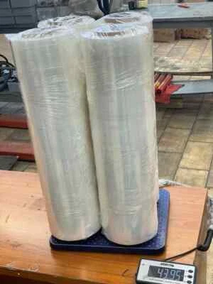4 Rolls 19.5" X 1500 FT Hand Stretch Plastic Film Shrink Pallet Wrap  Heavy Duty - Image 1 of 4