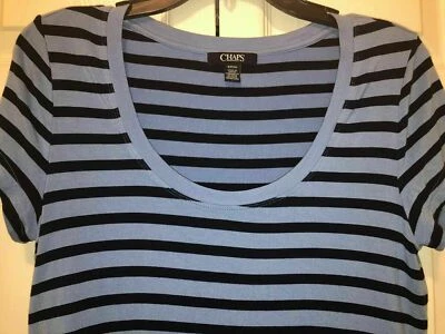 Top Ralph Lauren Mujer Azul Rayas Viscosa Spandex Manga Corta Talla S Lk Nuevo Foto 1 de 4