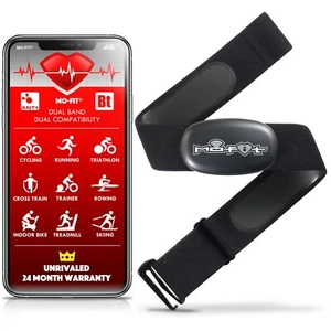 Bluetooth / ANT+ Heart Rate Monitor Chest Strap iOS, Android, Peloton (OPEN BOX) - Picture 1 of 8