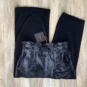 Cynthia Rowley New With Tag Velvet Ankle Lenth Pants Black Pockets - Picture 1 of 5