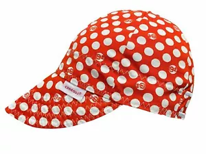 NWT Comeaux Caps Welding Welders Hats Pipe Fitter Reversible Red Polka Dot - Picture 1 of 1