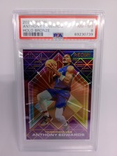 Anthony Edwards 2021-22 Panini Recon Holo Bronze SP Serial /299 #96 PSA 8 Mint