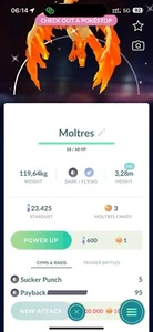 Pokémon Go - Moltres Galariennes brillantes xxl - Mini P T C - Photo 1/1