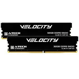 A-Tech Velocity 64GB 2x32GB DDR5 5600 PC5-44800 XMP Desktop PC Gaming Memory RAM - Picture 1 of 6