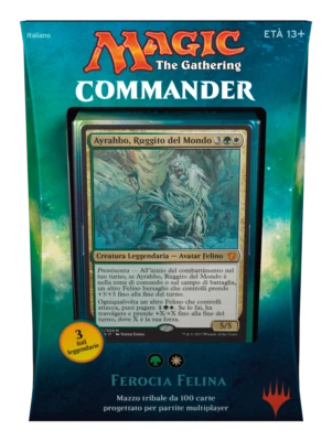 ITALIAN Magic MTG 2017 Commander C17 Sealed Feline Ferocity Deck The Gathering - Image 1 of 4