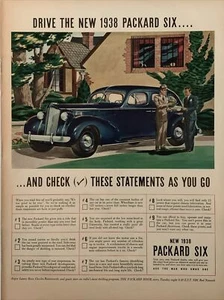 Oldtimer Packard Automobilanzeige 1937. Überprüfen Sie diese Aussagen, wie Sie gehen - Bild 1 von 1