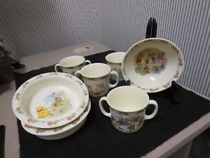 Bunnykins Royal Doulton Bone China England Lot Of 7- Mugs & Bowls - Picture 1 of 17